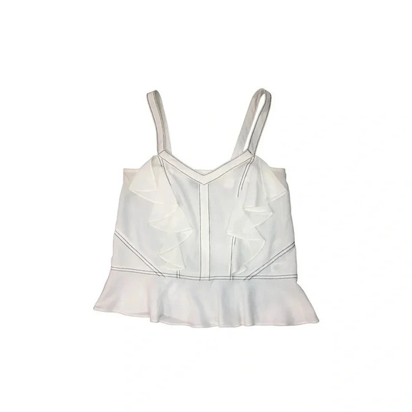 REVOLVE 1 State White Ruffle Camisole | White  and Black | Size XS - Picture 3 of 6